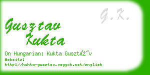 gusztav kukta business card